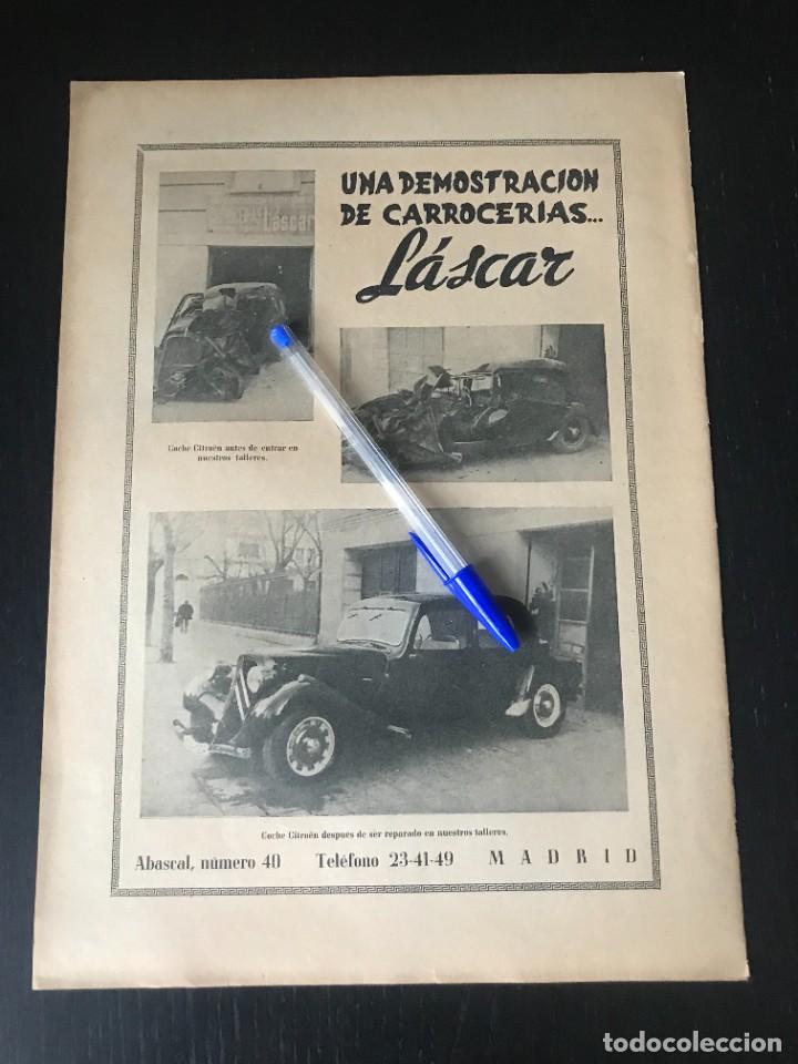 Coches y Motocicletas: CARROCERIAS LASCAR MADRID - ANUNCIO PUBLICIDAD PRENSA RECORTE - CITROEN REPARACION PLANCHA PINTURA