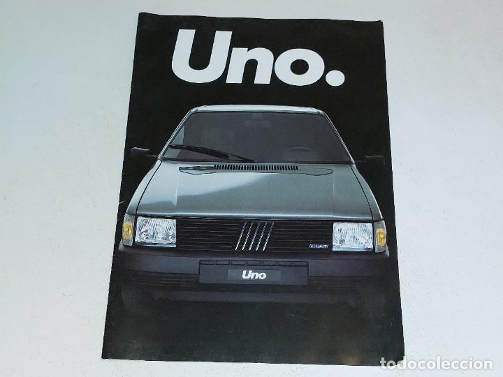 Coches y Motocicletas: ANTIGUO FOLLETO DE CONCESIONARIO - FIAT UNO 70 SL - FIAT 1 70 SL - SUECIA A&Ntilde;OS 80