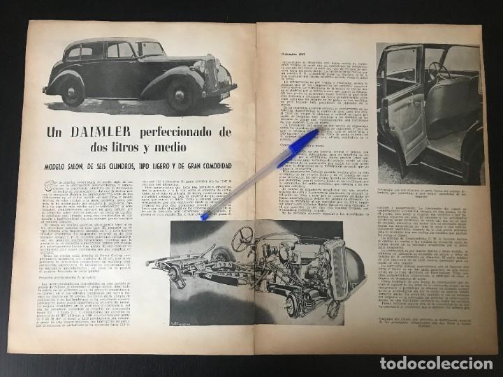 Coches y Motocicletas: DAIMLER SALON SEIS CILINDROS 1947 - ARTICULO PRENSA RECORTE - AUTOMOVIL AUTO COCHE NO JAGUAR BENTLEY