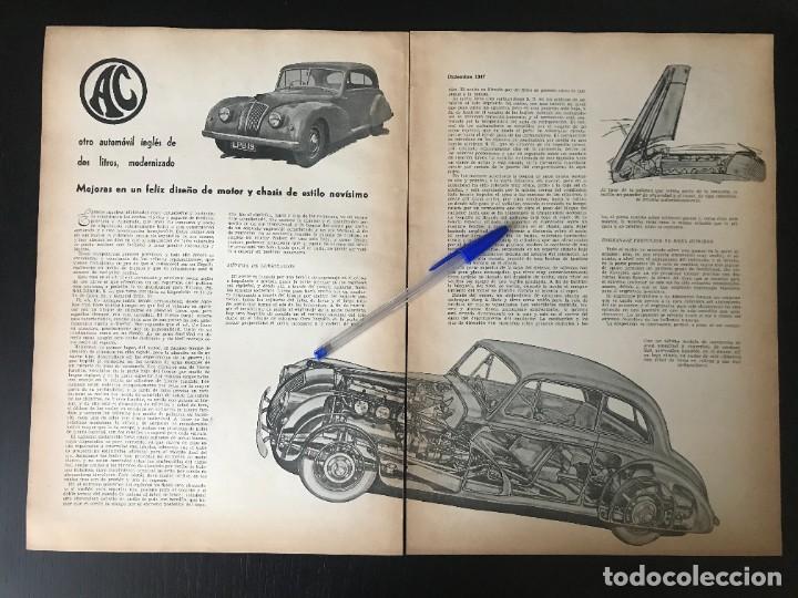 Coches y Motocicletas: AC DOS 2 LITROS COCHE AUTO AUTOMOVIL 1947 - ARTICULO PRENSA RECORTE - NO JAGUAR DAIMLER ASTON MARTIN