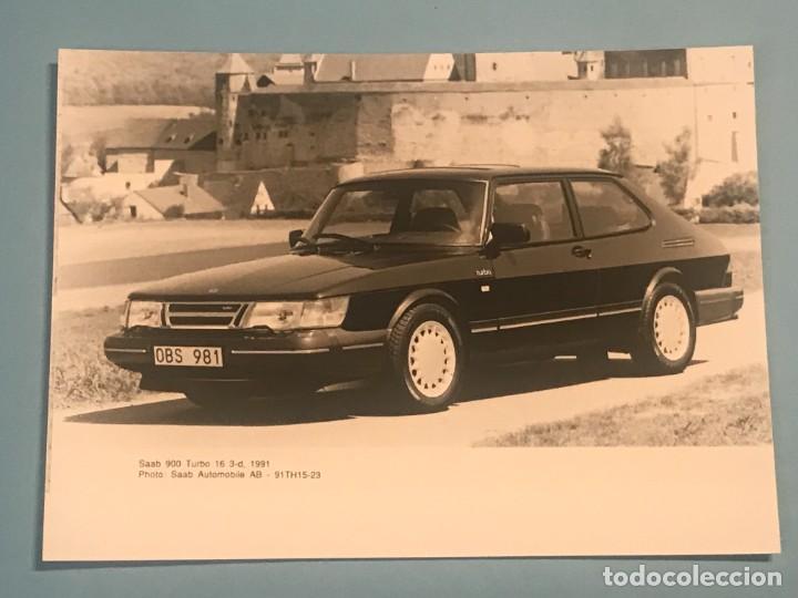 Coches y Motocicletas: SAAB 900 TURBO 16S 1991 - FOTO DE PRENSA ORIGINAL PRESS PHOTO - 13x18cm.