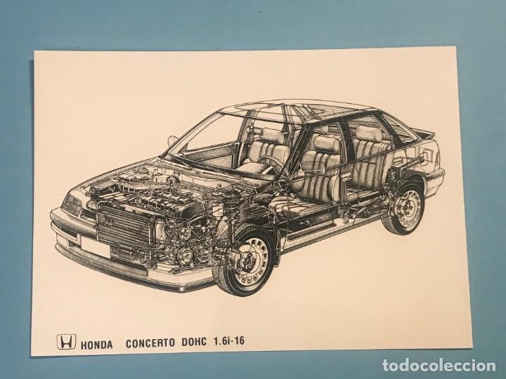 Coches y motocicletas: HONDA CONCERTO DOHC 1.6i 16 - FOTO DE PRENSA ORIGINAL PRESS PHOTO - 13x18cm.