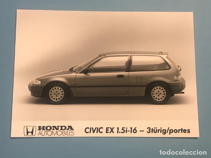 Coches y motocicletas: HONDA CIVIC EX 1.5i-16 3 PUERTAS - FOTO DE PRENSA ORIGINAL PRESS PHOTO - 13x18cm.