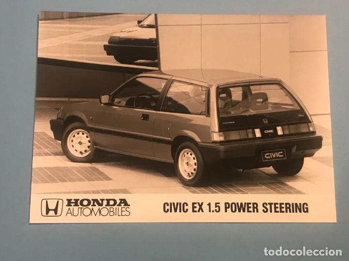 Coches y motocicletas: HONDA CIVIC EX 1.5 POWER STEERING - FOTO DE PRENSA ORIGINAL PRESS PHOTO - 13x18cm.