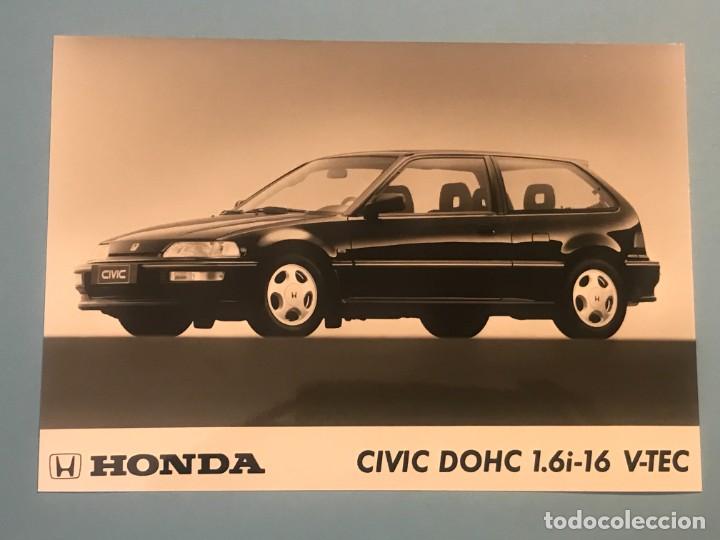 Coches y motocicletas: HONDA CIVIC DOHC 1.6i-16 V-TEC - FOTO DE PRENSA ORIGINAL PRESS PHOTO - 13x18cm.
