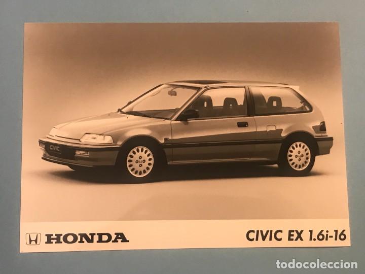 Coches y motocicletas: HONDA CIVIC EX 1.6i-16 - FOTO DE PRENSA ORIGINAL PRESS PHOTO - 13x18cm.