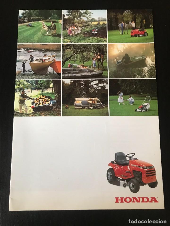Coches y motocicletas: HONDA TRACTOR MAQUINARIA CORTA CESPED MOTOCULTOR - CATALOGO FOLLETO PUBLICIDAD - A&Ntilde;O 1990 FRANCES