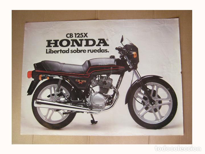 Autos und Motorr&auml;der: CARTEL PUBLICITARIO DE LA MOTOCICLETA HONDA CB 125X