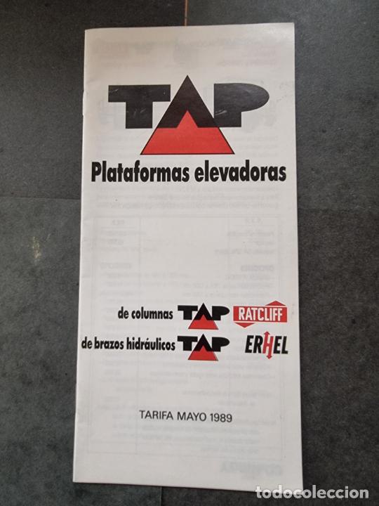Coches y Motocicletas: TARIFA PRECIOS PLATAFORMAS ELEVADORAS TAP. CAMIONES NISSAN. 24 PAGINAS. 11X22 CM.1989