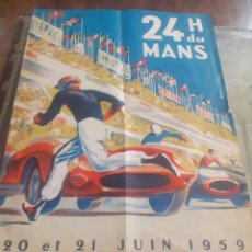 Carros e motociclos: CARTEL ORIGINAL 24 HORAS DE LEMANS AÑO 1959. Lote 361890290