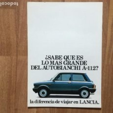 Coches y Motocicletas: CATALOGO COCHE LANCIA AUTOBIANCHI A-112 ORIGINAL 1983. Lote 364289646