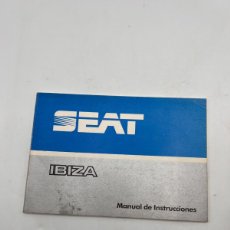 Coches y Motocicletas: SEAT. IBIZA. MANUAL DE INSTRUCCIONES. SOCIEDAD ESPAÑOLA DE AUTOMÓVILES. BARCELONA, 1986. PAGS: 68. Lote 365990611