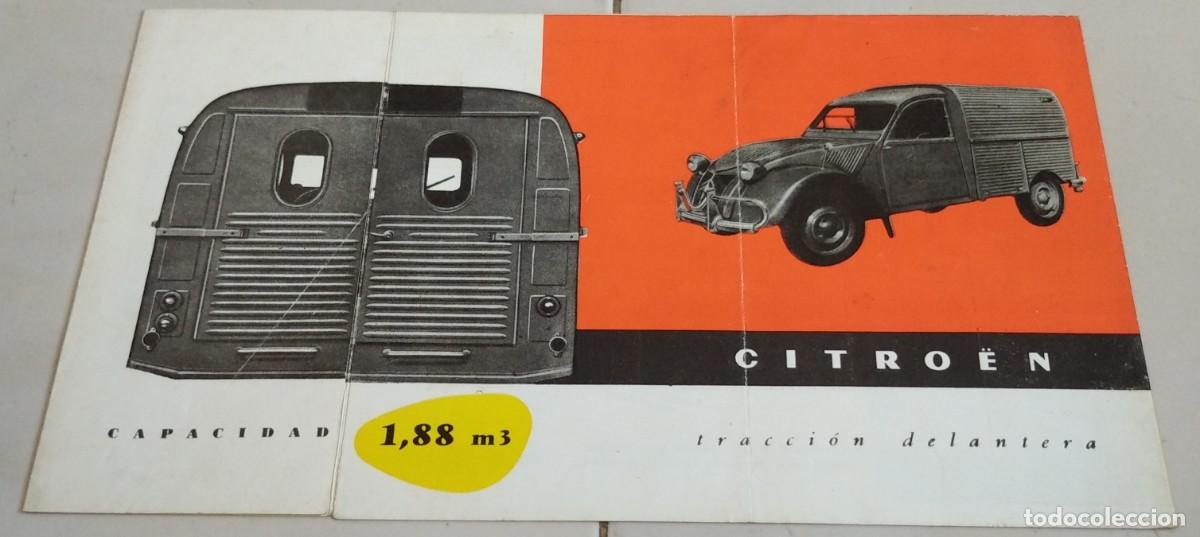 Coches y Motocicletas: Antiguo y muy raro folleto de furgoneta Citroen 2 CV, (fabricada en Argentina). Ca. 1959/60