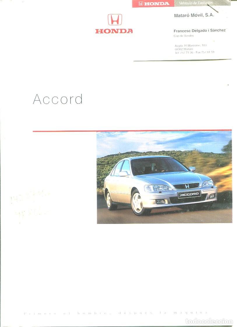 Coches y Motocicletas: 2 cat&aacute;logos coche Honda Accord.