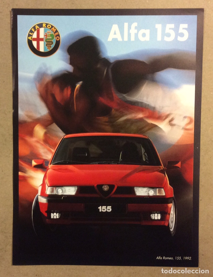 Automobili e Motociclette: ALFA ROMEO 155, 1992. L&Aacute;MINA PUBLICITARIA REPRODUCCI&Oacute;N ANTIGUO ANUNCIO