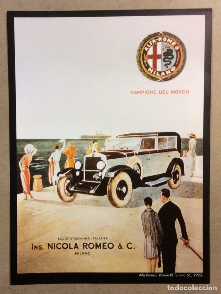 Automobili e Motociclette: ALFA ROMEO VENTURE RL TURISMO 6C, 1925. L&Aacute;MINA PUBLICITARIA REPRODUCCI&Oacute;N ANTIGUO ANUNCIO