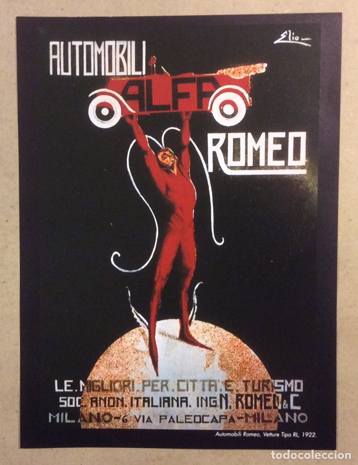 Automobili e Motociclette: AUTOMOBILI ROMEO VETTURE TIPO RL, 1922. L&Aacute;MINA PUBLICITARIA REPRODUCCI&Oacute;N ANTIGUO ANUNCIO