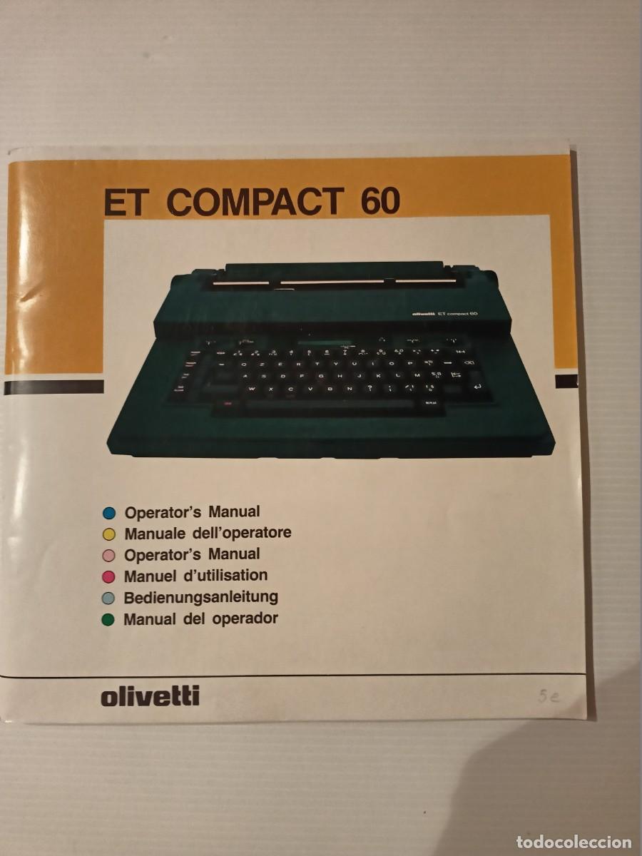 Coches y Motocicletas: Catalogo Manuel del Operadotr Maquina de escribir OLIVETTI -ET-Compact 60