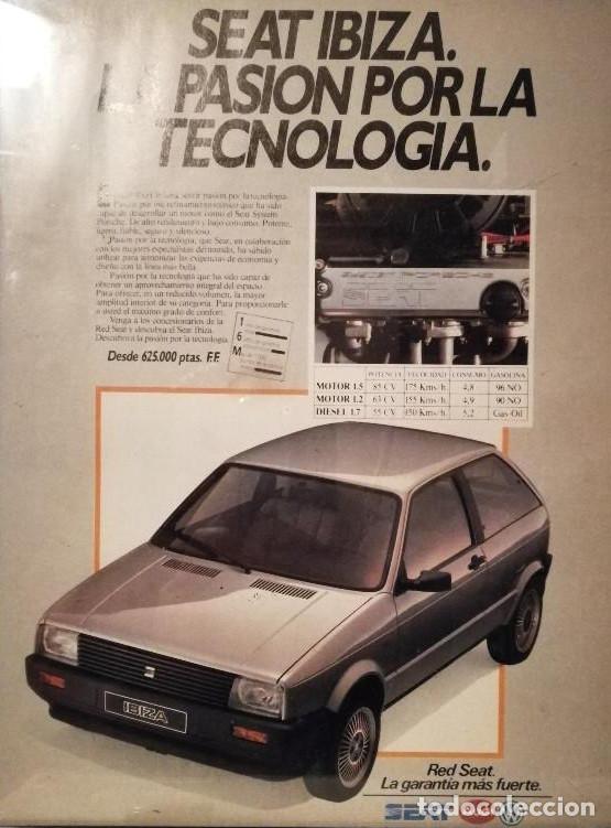 Autos und Motorr&auml;der: ANTIGUO ANUNCIO ENCARTONADO -A4- SEAT IBIZA - PASION POR LA TECNOLOGIA - COCHE