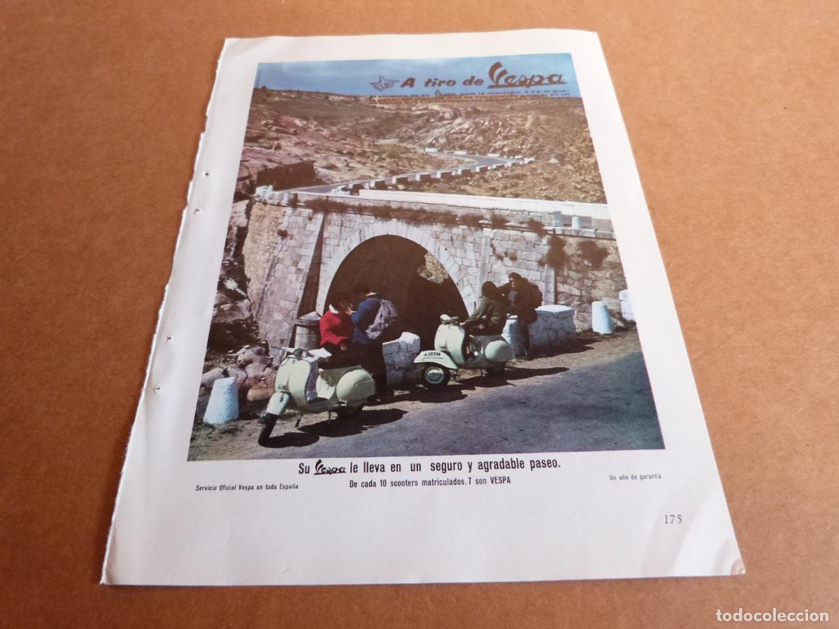 Coches y Motocicletas: Anuncio moto scooter a tiro de Vespa - Publicidad de los a&ntilde;os 60