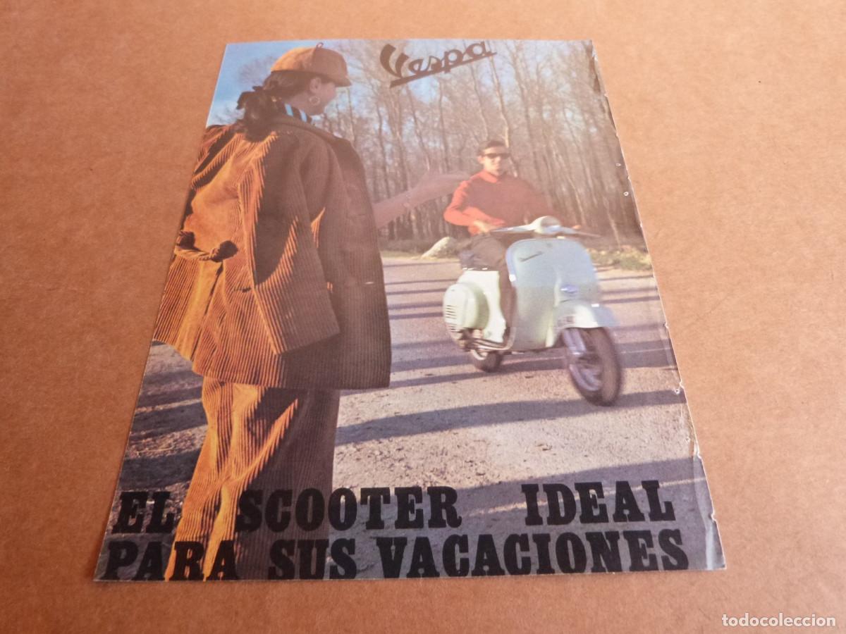 Coches y Motocicletas: Anuncio moto Vespa el scooter ideal para sus vacaciones - Publicidad de los a&ntilde;os 60