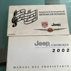 Coches y Motocicletas: JEEP CHEROKEE 2002 MANUAL DE USUARIO Y SISTEMA DE SONIDO. Lote 384827319