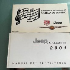 Coches y Motocicletas: JEEP CHEROKEE 2001 MANUAL DE USUARIO Y SISTEMA DE SONIDO. Lote 384827404
