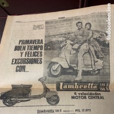 Coches y Motocicletas: ANUNCIO PRENSA LAMBRETTA 1962 GINA LOLLOBRIGIDA Y ROCK HUDSON. Lote 387017519
