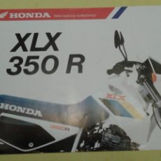 Coches y Motocicletas: HONDA XLX 350 R FOLLETO PUBLICITARIO OFICIAL (ORIGINAL) 1988 EN CASTELLANO
