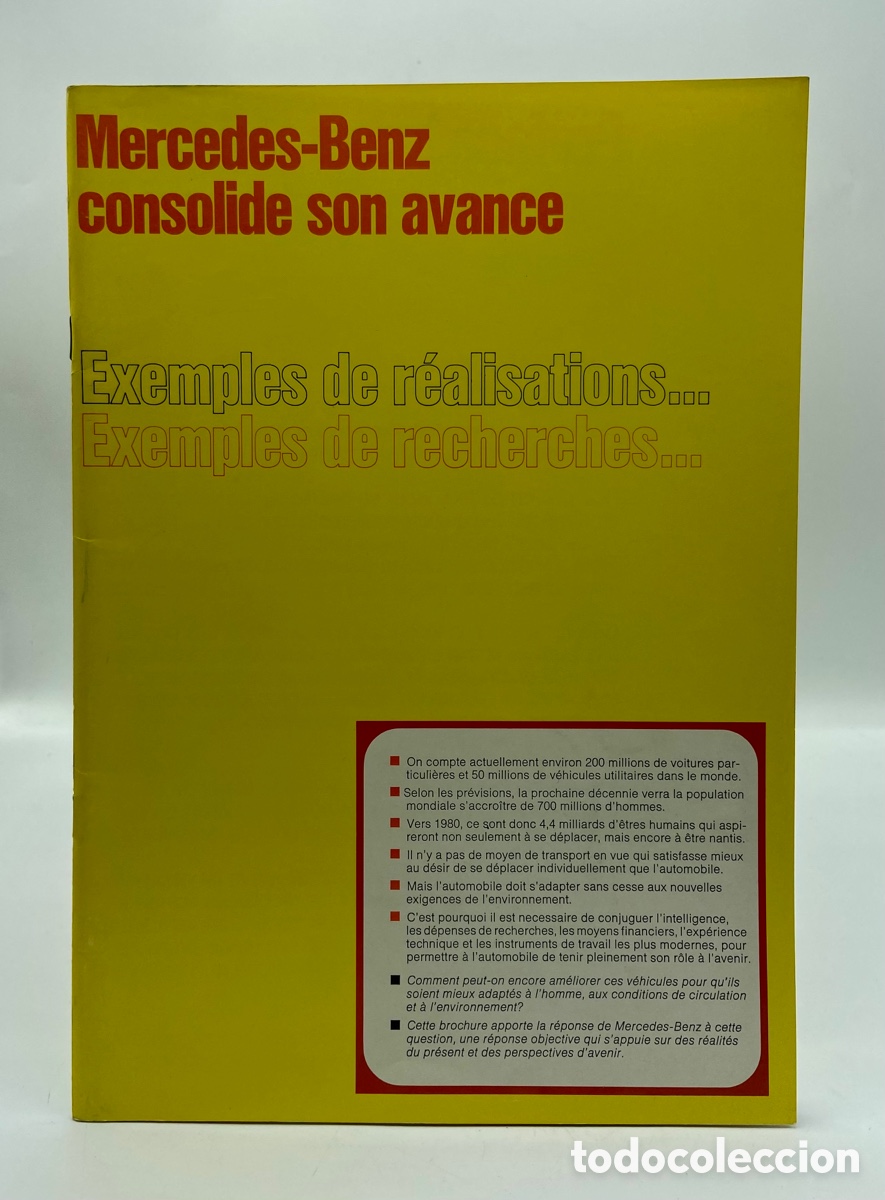 Automobili e Motociclette: MERCEDES BENZ LOGROS E INVESTIGACI&Oacute;N AUTOM&Oacute;VIL A&Ntilde;O 1971 EN FRANC&Eacute;S.