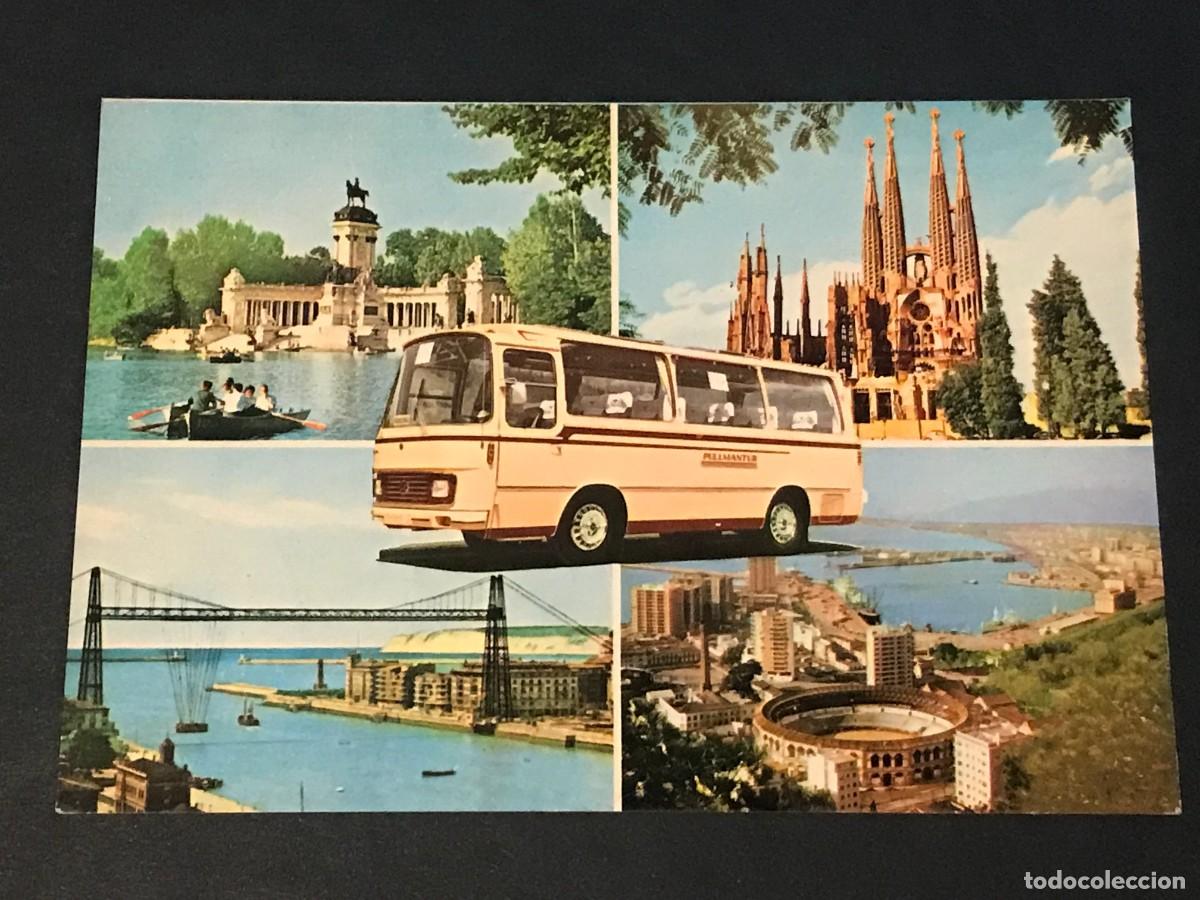 Coches y Motocicletas: PULLMANTUR VIAJES AUTOCAR MADRID BARCELONA BILBAO MALAGA - TIPO PEGASO ENASA AVIA SAVA - POSTAL