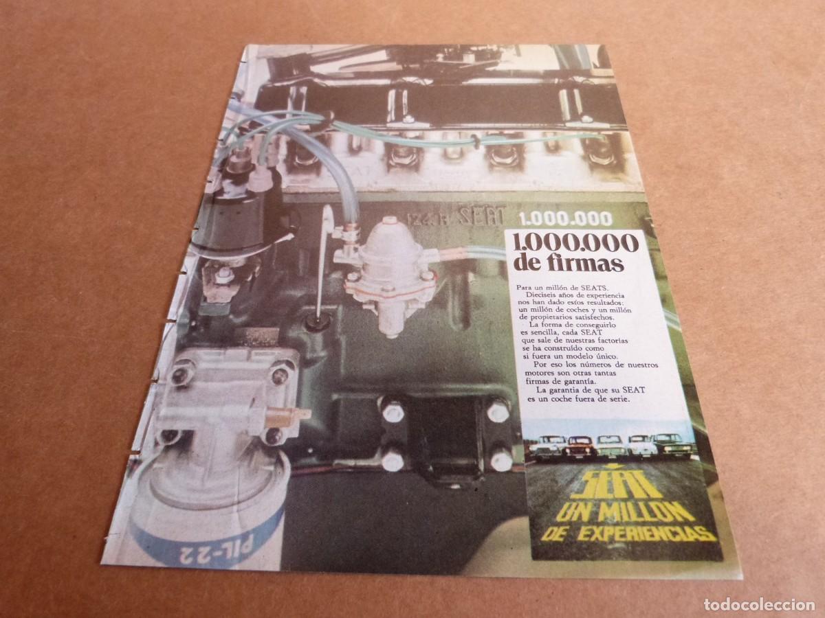 Coches y motocicletas: Anuncio SEAT un millon - Publicidad de los a&ntilde;os 60