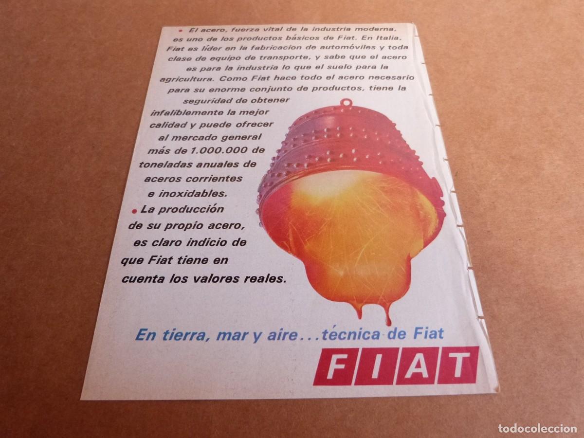 Coches y Motocicletas: Anuncio FIAT en tierra mar y aire - Publicidad de los a&ntilde;os 60