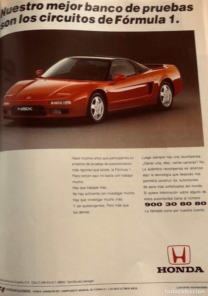 Coches y Motocicletas: Publicidad de Honda NSX. P&aacute;gina de revista original a&ntilde;o 1992. Buen estado.