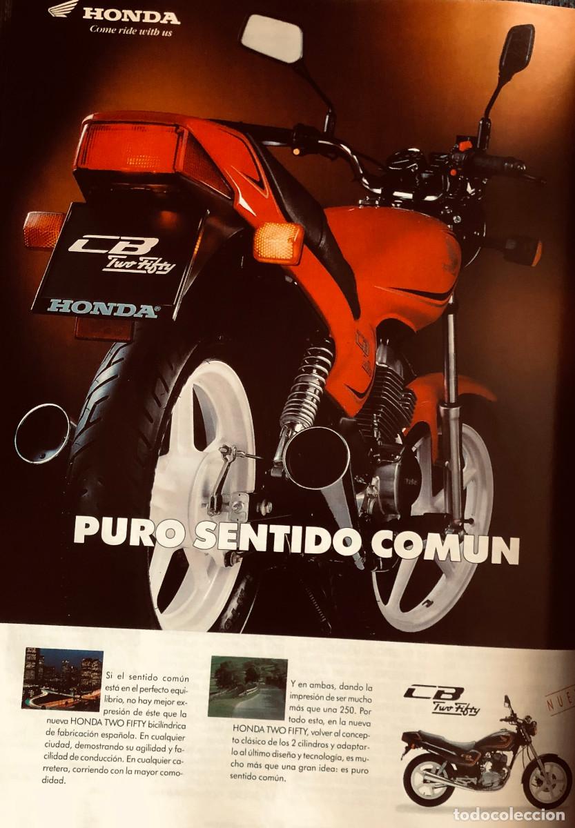 Coches y Motocicletas: Publicidad de motos Honda CB. P&aacute;gina de revista original a&ntilde;o 1992. Buen estado.
