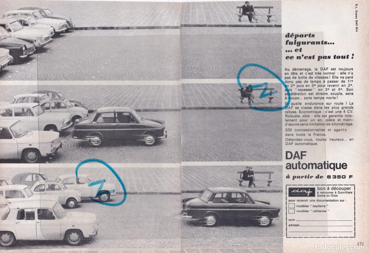 Automobili e Motociclette: PUBLICIDAD FRANCIA 1965. ANUNCIO COCHE DAF AUTOMATIQUE (2 HOJAS)