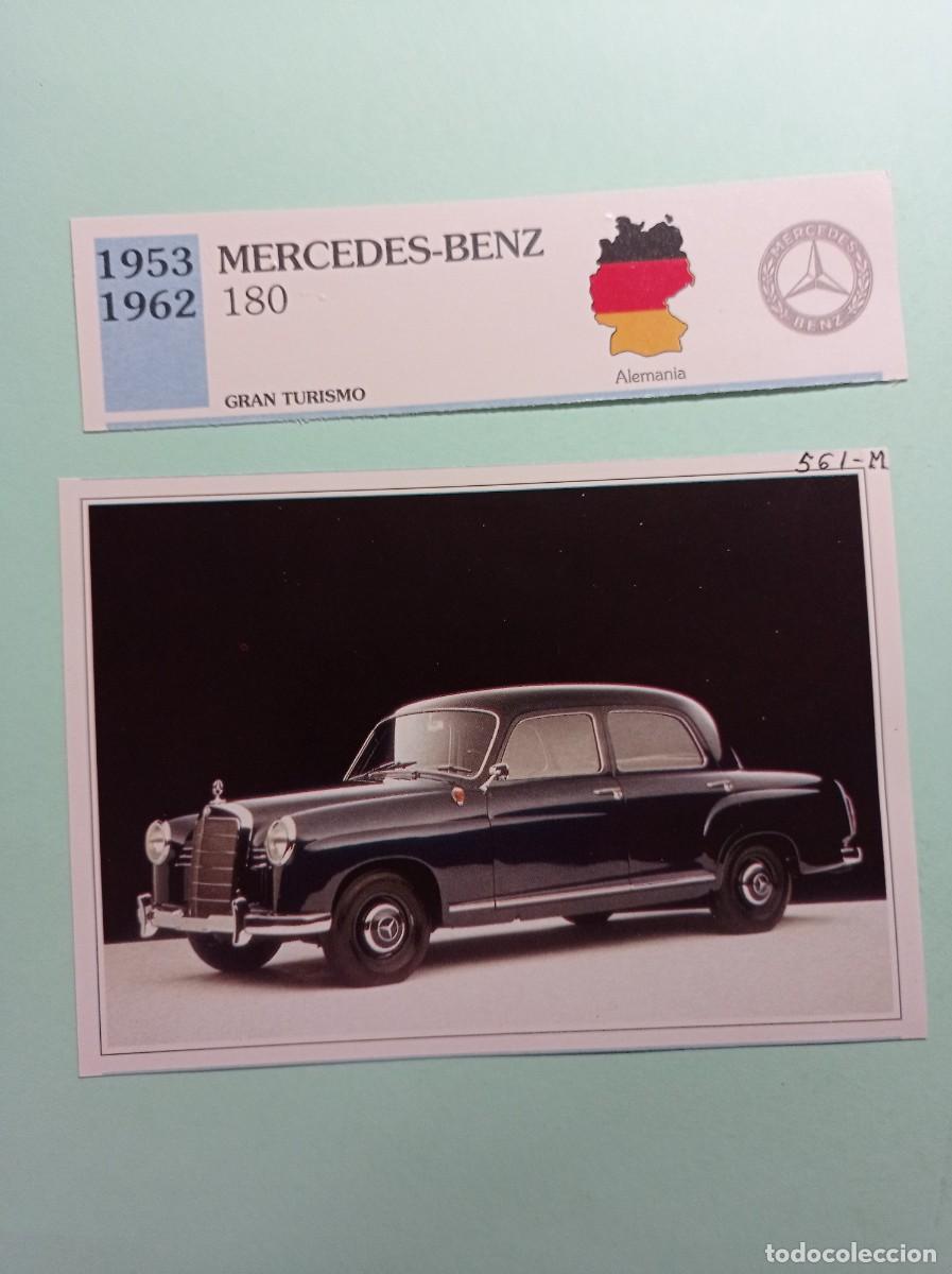 Automobili e Motociclette: FICHA: MERCEDES BENZ 180 1953 62. TURISMO. AUTOS DE COLECCI&Oacute;N. PLANETA AGOSTINI, 1992. RECORTADA