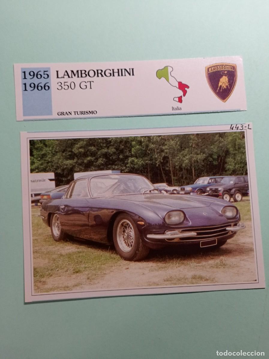 Automobili e Motociclette: FICHA: LAMBORGHINI 350 GT 1965 66. TURISMO. AUTOS DE COLECCI&Oacute;N. PLANETA AGOSTINI, 1992. RECORTADA