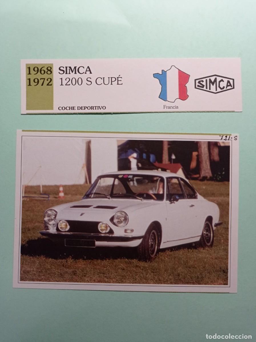 Automobili e Motociclette: FICHA: SIMCA 1200 S CUPE 1968 72 DEPORTIVO. AUTOS DE COLECCI&Oacute;N. PLANETA AGOSTINI, 1992. RECORTADA