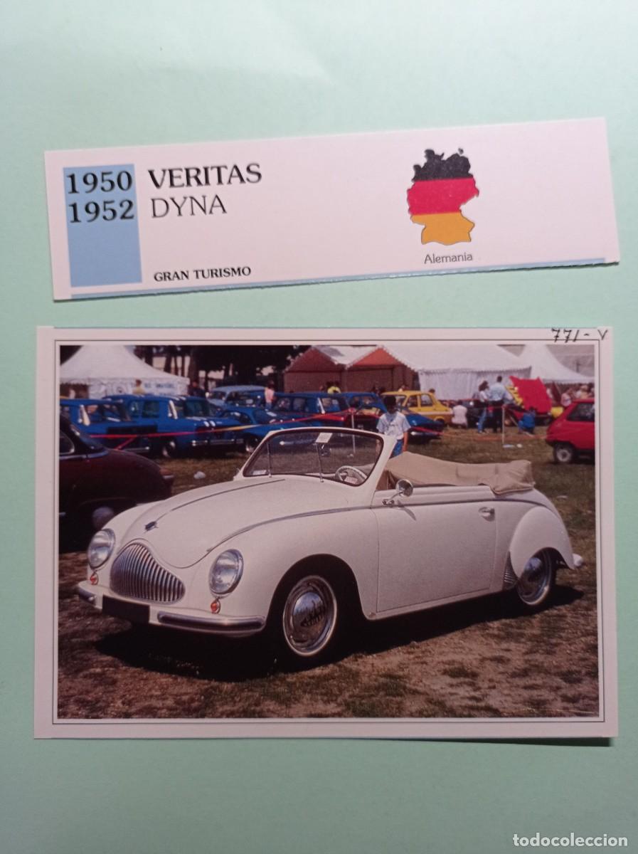 Automobili e Motociclette: FICHA: VERITAS DYNA 1950 52. TURISMO. AUTOS DE COLECCI&Oacute;N. PLANETA AGOSTINI, 1992. RECORTADA