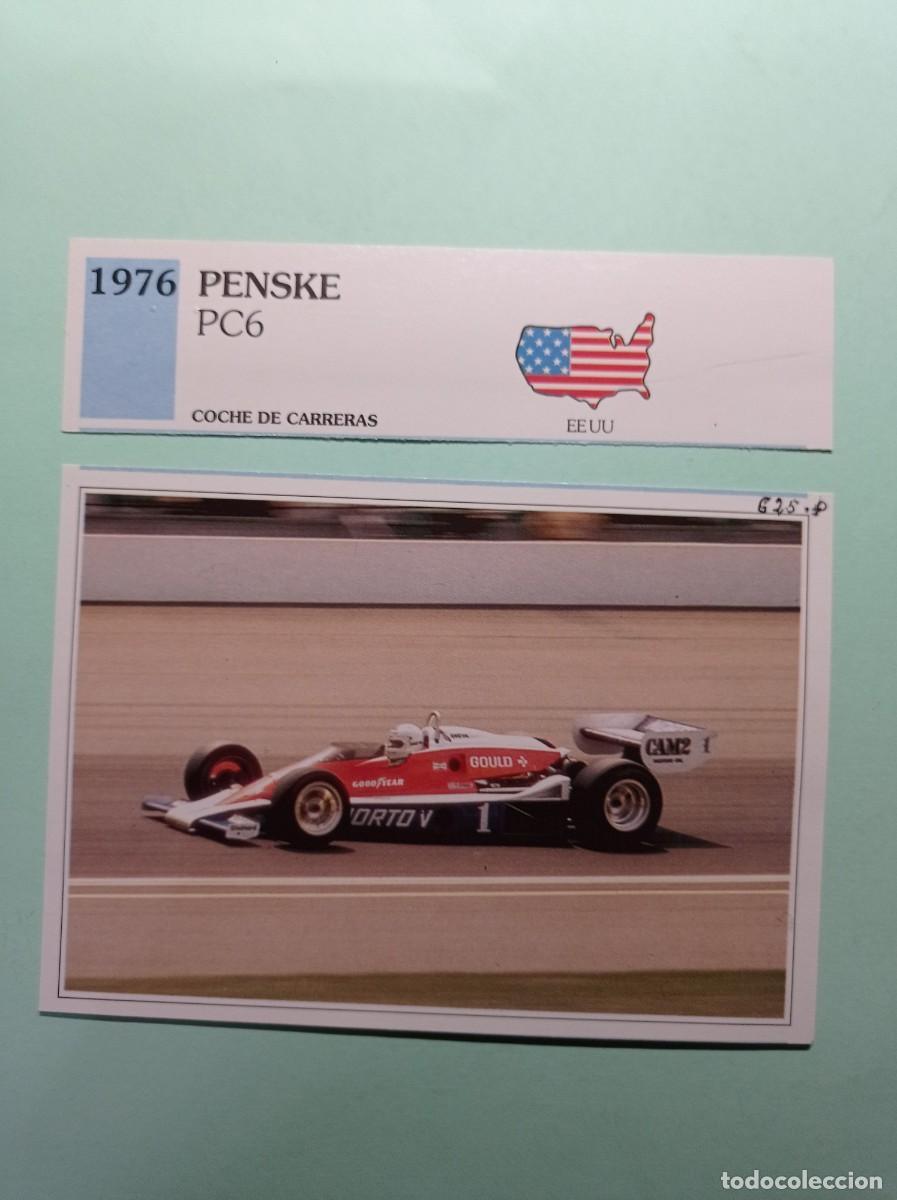 Automobili e Motociclette: FICHA: PENSKE PC6 1976. CARRERAS. AUTOS DE COLECCI&Oacute;N. PLANETA AGOSTINI, 1992. RECORTADA