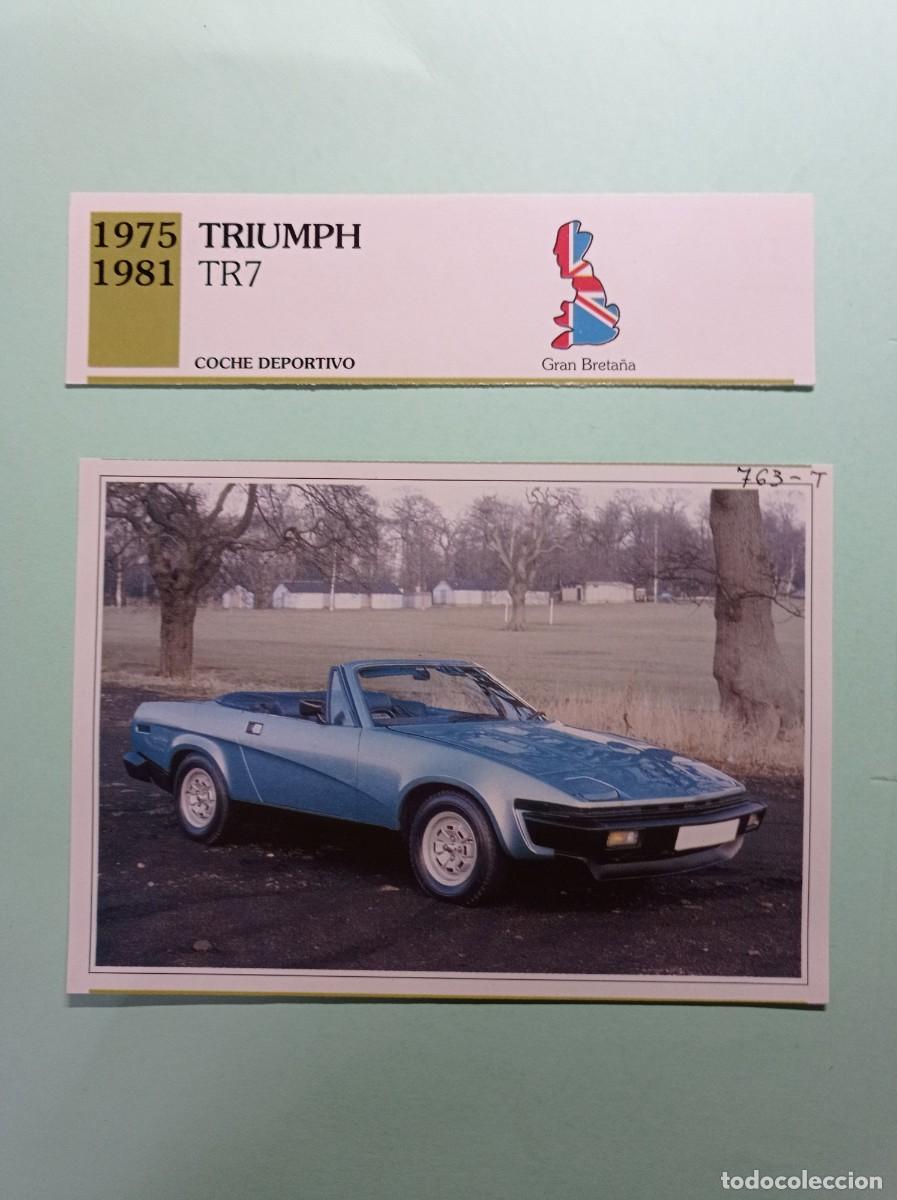 Automobili e Motociclette: FICHA: TRIUMPH TR7 1975 81 DEPORTIVO. AUTOS DE COLECCI&Oacute;N. PLANETA AGOSTINI, 1992. RECORTADA