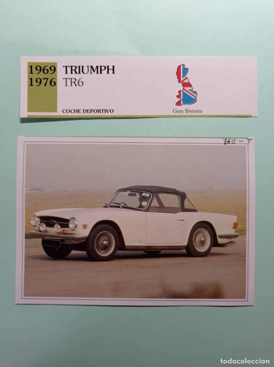 Automobili e Motociclette: FICHA: TRIUMPH TR6 1969 76 DEPORTIVO. AUTOS DE COLECCI&Oacute;N. PLANETA AGOSTINI, 1992. RECORTADA