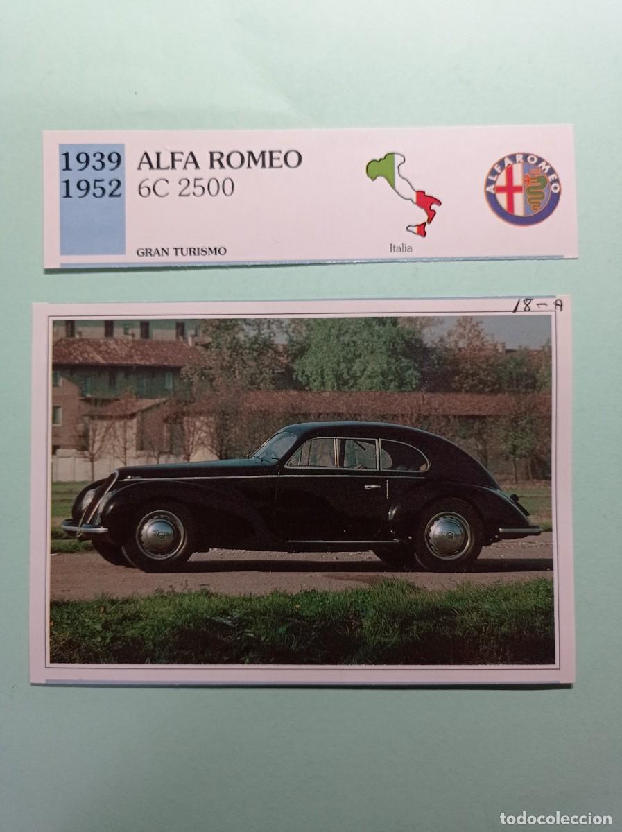 Automobili e Motociclette: FICHA: ALFA ROMEO 6C 2500 1939 52 TURISMO. AUTOS DE COLECCI&Oacute;N. PLANETA AGOSTINI, 1992. RECORTADA