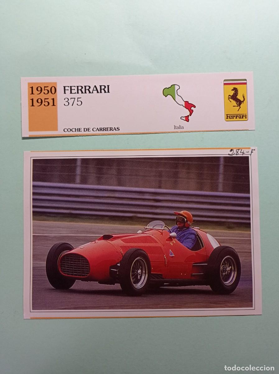 Automobili e Motociclette: FICHA: FERRARI 375 1950 51 CARRERAS. AUTOS DE COLECCI&Oacute;N. PLANETA AGOSTINI, 1992. RECORTADA