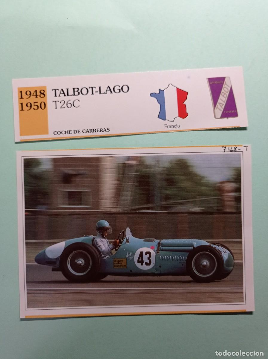 Automobili e Motociclette: FICHA: TALBOT LAGO T26C 1948 50 CARRERAS. AUTOS DE COLECCI&Oacute;N. PLANETA AGOSTINI, 1992. RECORTADA