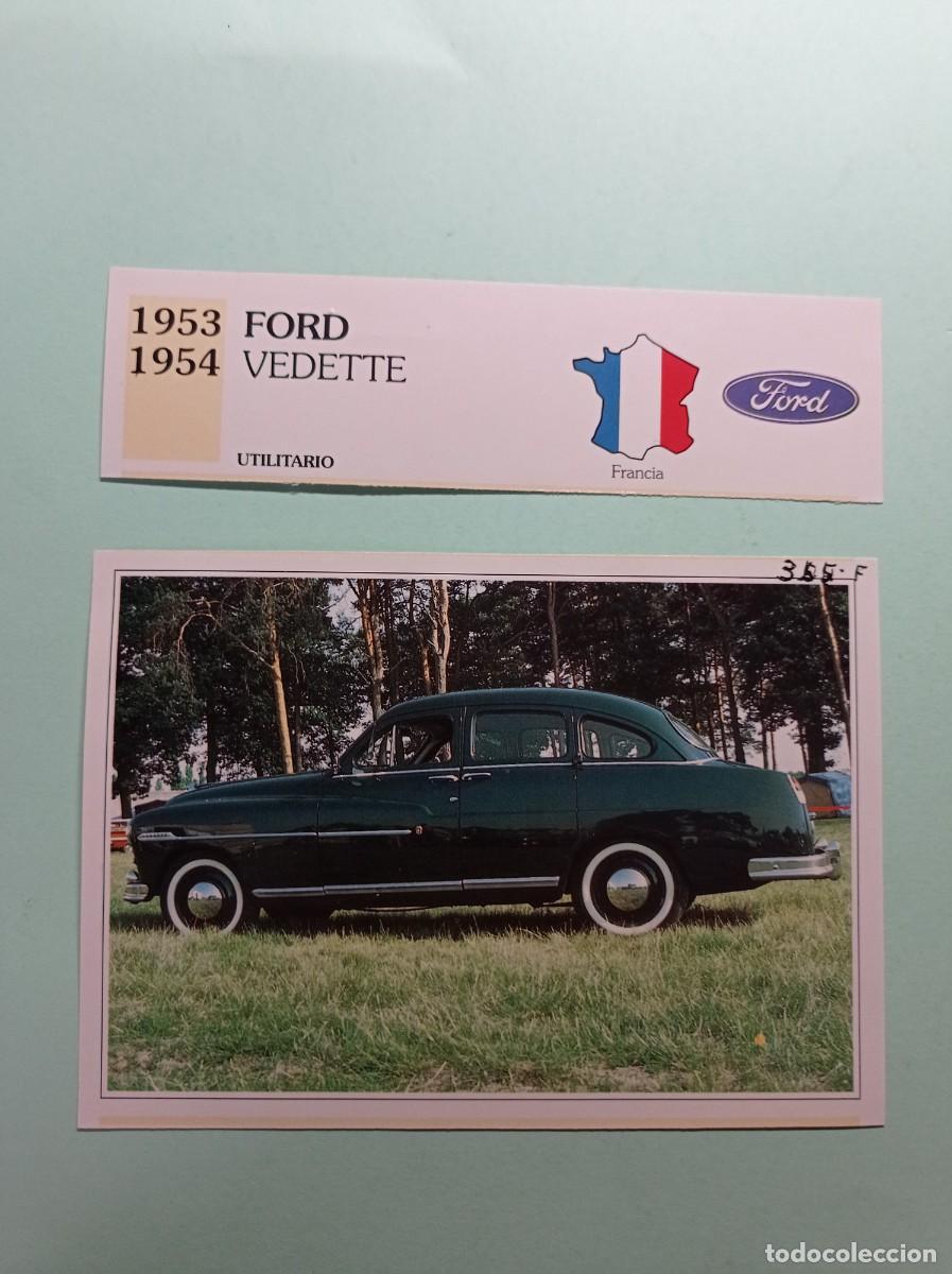 Automobili e Motociclette: FICHA: FORD VEDETTE 1953 54 UTILITARIO. AUTOS DE COLECCI&Oacute;N. PLANETA AGOSTINI, 1992. RECORTADA
