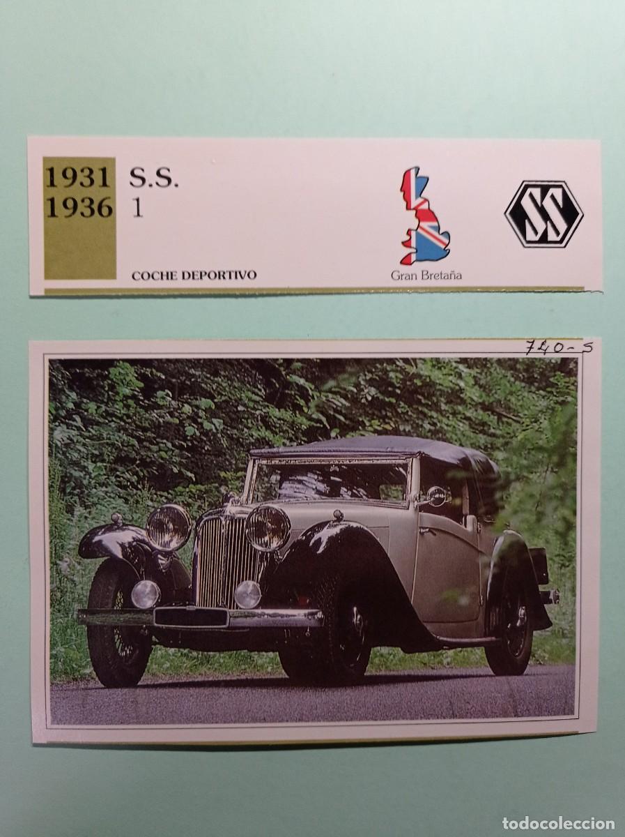 Automobili e Motociclette: FICHA: S.S. 1 1931 1936. DEPORTIVO. AUTOS DE COLECCI&Oacute;N. PLANETA AGOSTINI, 1992. RECORTADA