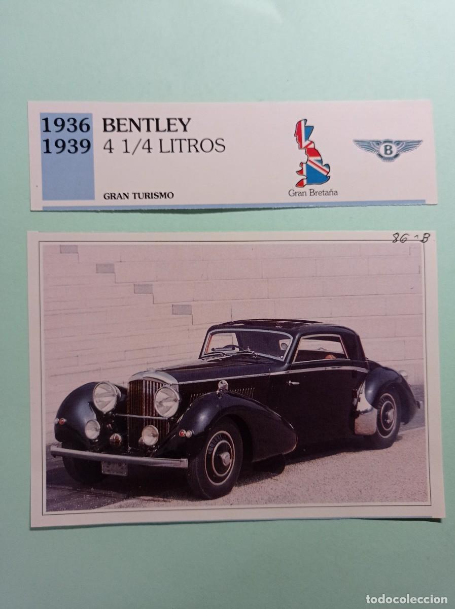 Automobili e Motociclette: FICHA: BENTLEY 4 1/4 LITROS 1936 39 TURISMO. AUTOS DE COLECCI&Oacute;N. PLANETA AGOSTINI, 1992. RECORTADA