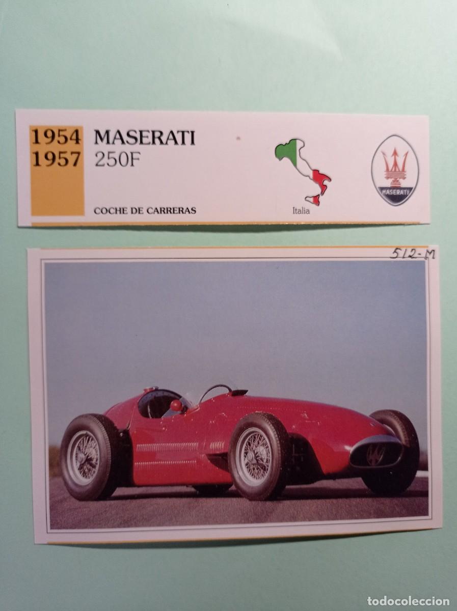 Automobili e Motociclette: FICHA: MESERATI 250F 1954 57 CARRERAS. AUTOS DE COLECCI&Oacute;N. PLANETA AGOSTINI, 1992. RECORTADA